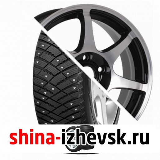 Колесо в сборе Goodyear Ultra Grip Ice Arctic 215/65 R16 T 98 + CrossStreet CR15 6.5xR16 5×114.3 ET45 DIA60.1 Черный полностью полированный в Ижевске